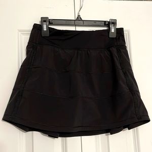 Lululemon Black Pace Rival Mid Rise Skirt